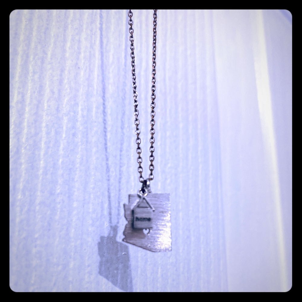 16” Arizona “Home” silver necklace